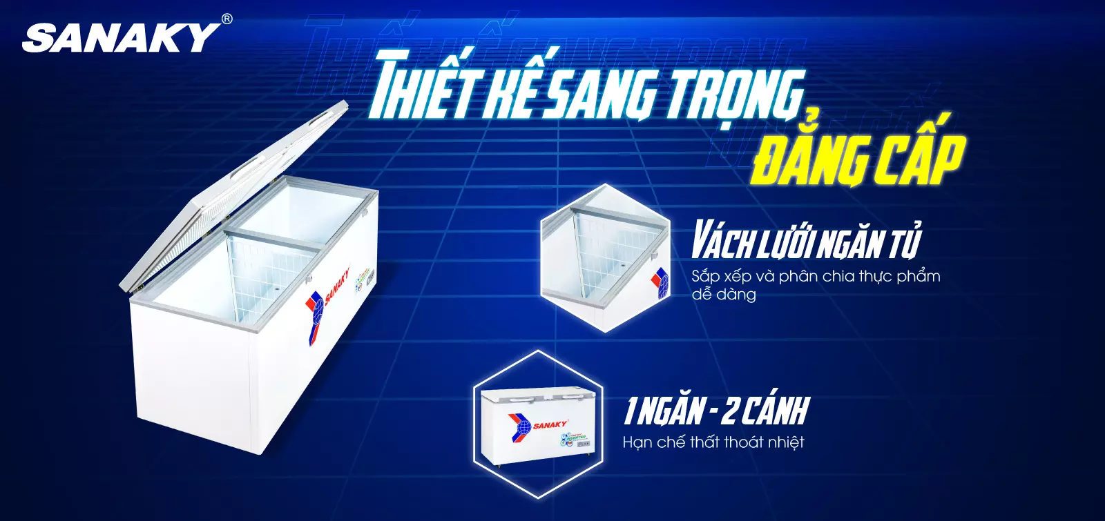 Tủ đông Sanaky 761 lít VH-8699HY4K Tủ đông Sanaky 761 lít VH-8699HY4K