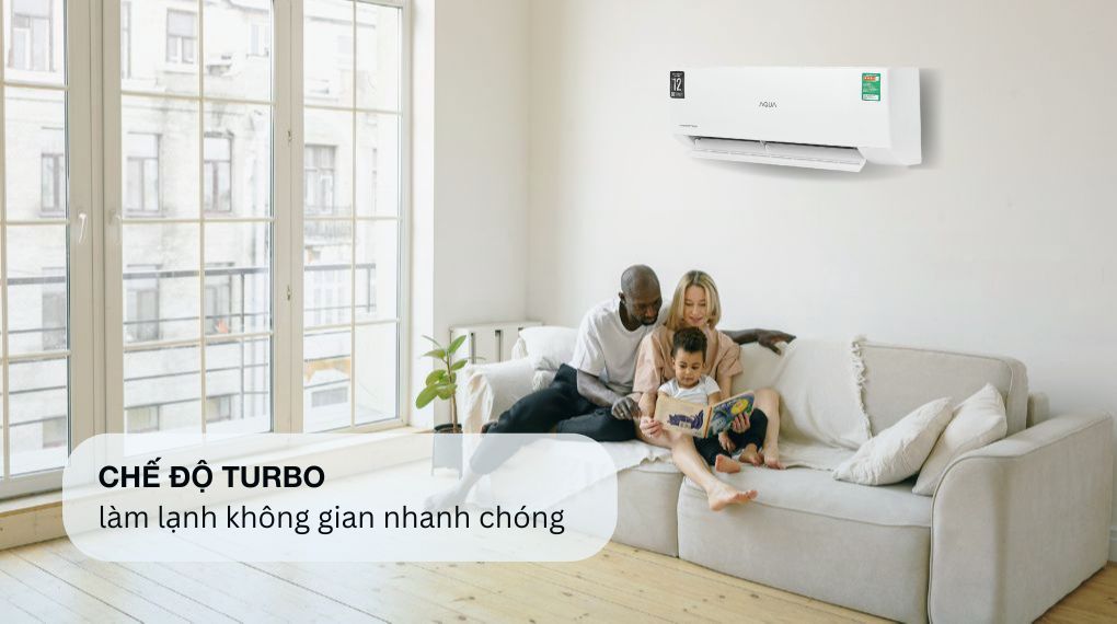 Chế độ Turbo Máy lạnh Aqua 1 HP inverter AQA-RV10QA3