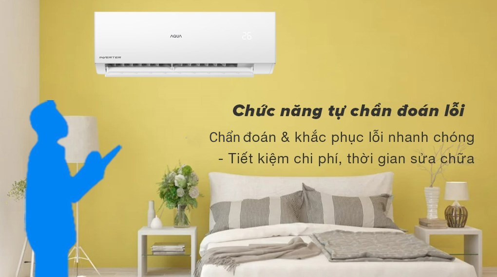 Chức năng tự chuẩn đón lỗi của Máy lạnh Aqua 2 HP inverter AQA-RV18QE