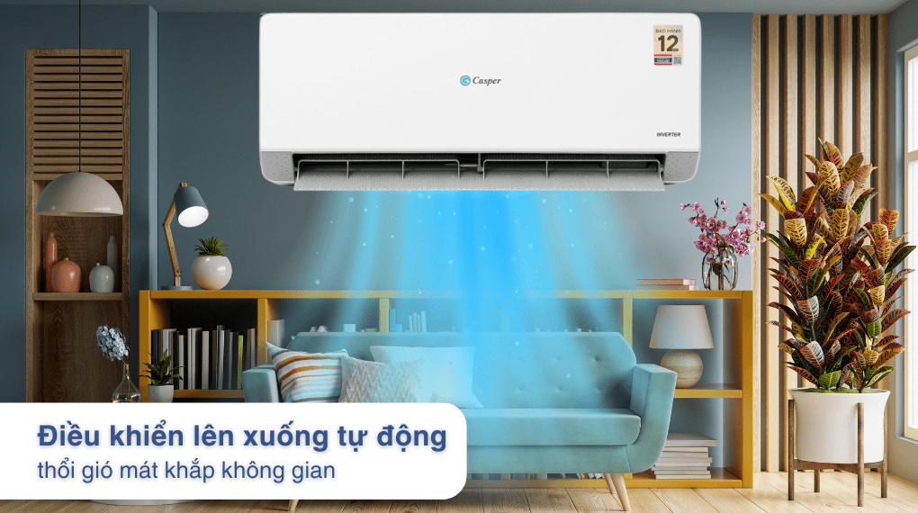 Cơ chế đảo gió của Máy lạnh Casper 1 HP inverter QC-09IU36