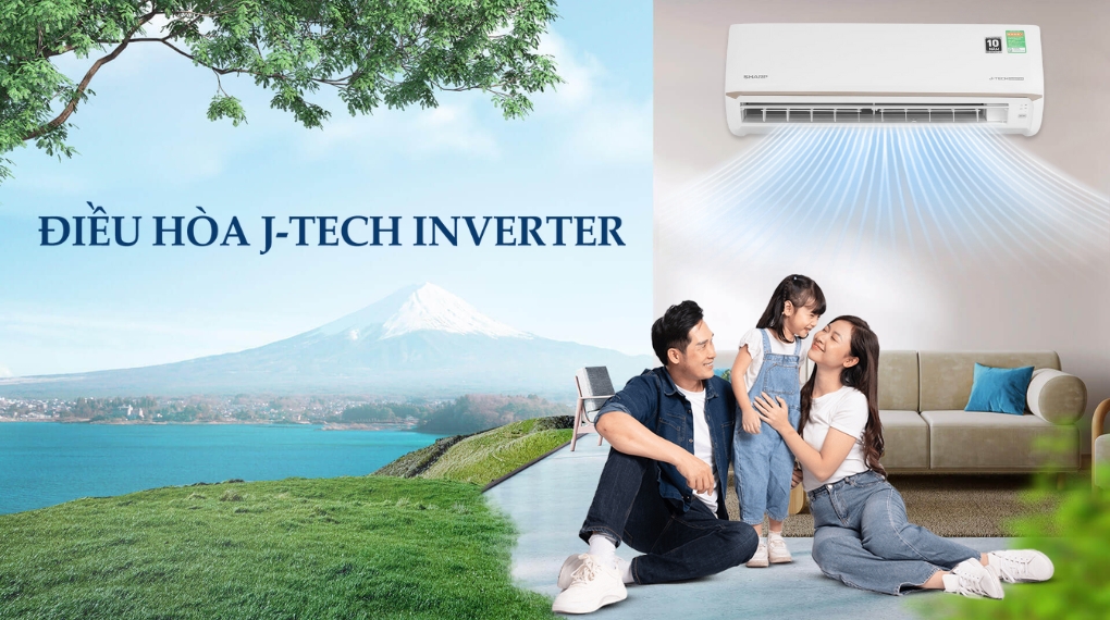 Máy lạnh Sharp 1 HP inverter AH-X10CEWC