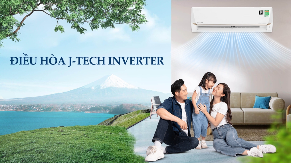 Máy lạnh Sharp 1.5 HP inverter AH-X13CEW