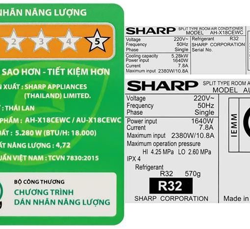 Máy lạnh Sharp 2 HP inverter AH-X18CEWC