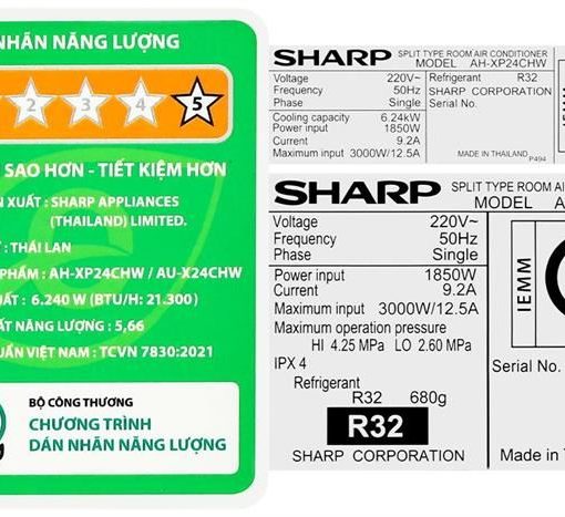 Máy lạnh Sharp 2.5 HP inverter AH-XP24CHW 9