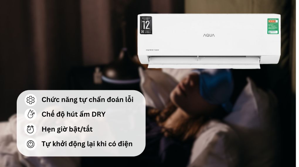 Tiện ích của Máy lạnh Aqua 1.5 HP inverter AQA-RV13QA3