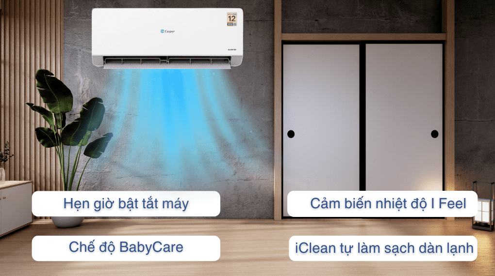 Tiện ích của máy lạnh Casper 1 HP inverter QC-09IU36
