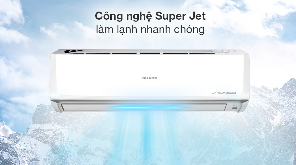Công nghệ Super jet của máy lạnh Sharp 2 HP inverter AH-X18ZEW
