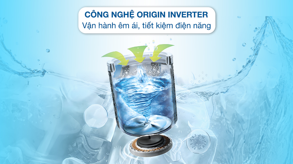 Công nghệ orgin inverter của Máy giặt Toshiba 12 kg AW-DUK1300KV(SG)