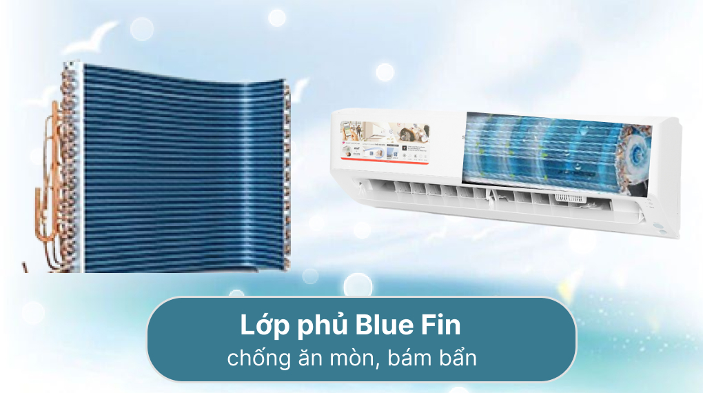 Lớp phú Blue Fin của máy lạnh Sharp 1 HP inverter AH-XP10YHW
