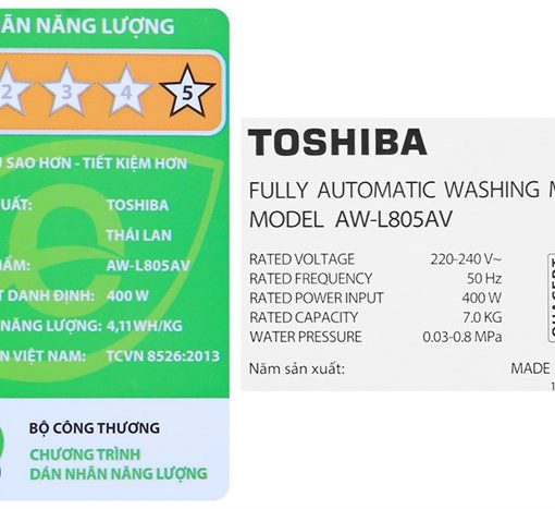 Máy giặt Toshiba 7 kg AW-L805AV(SG)