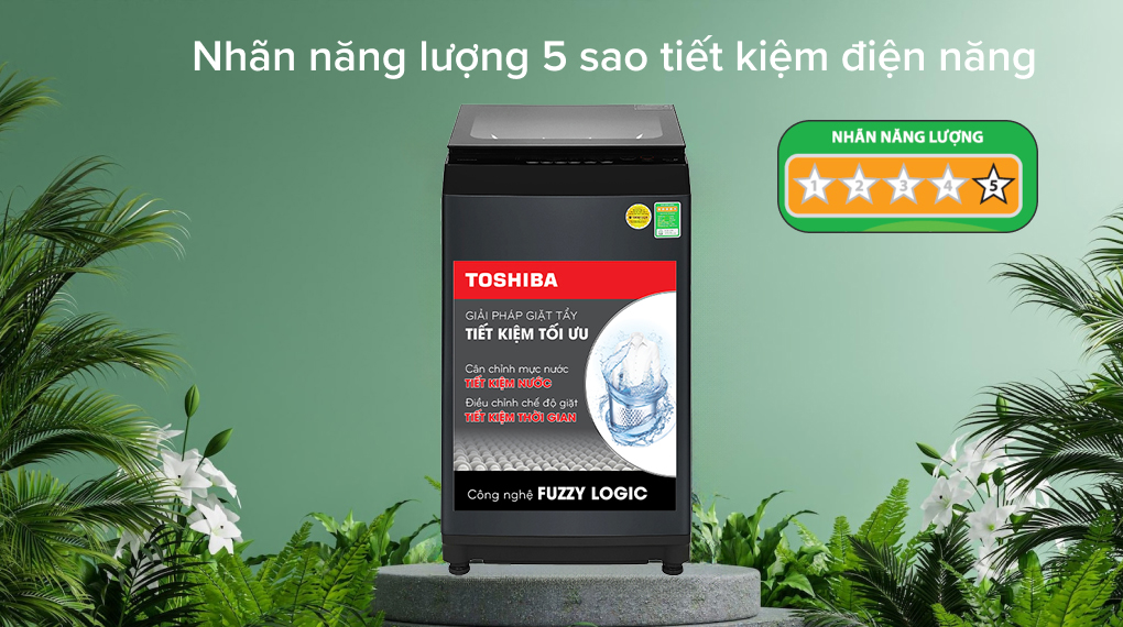 Máy giặt Toshiba 8 kg AW-M905BV(MK) chuẩn 5 sao