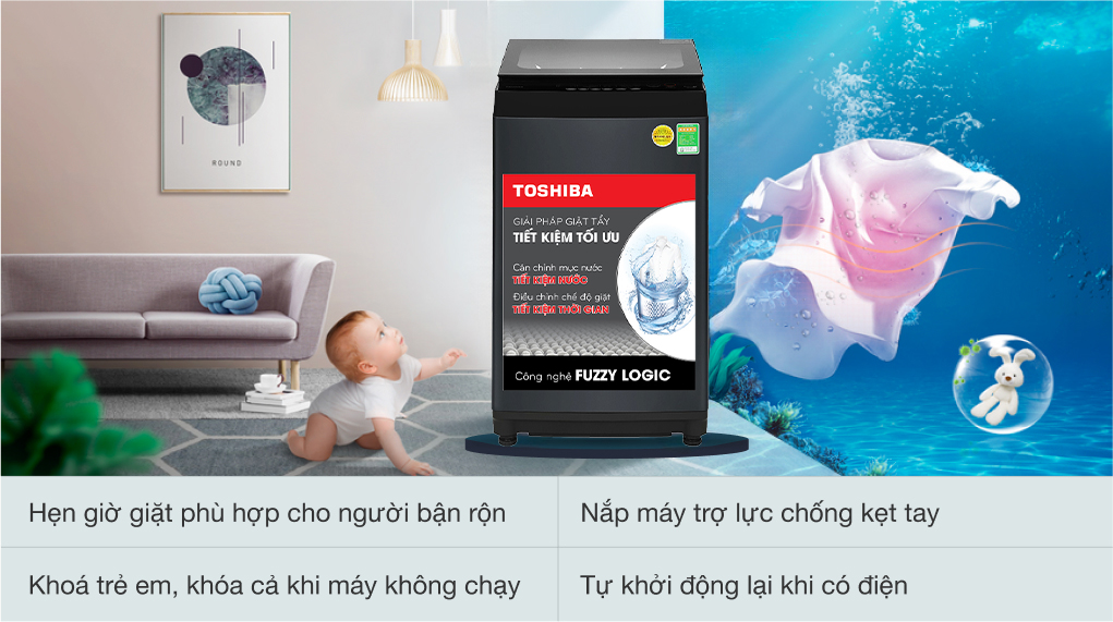 Tiện ích của Máy giặt Toshiba 8 kg AW-M905BV(MK)