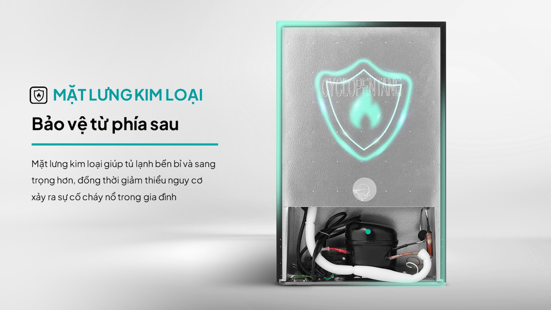 Tủ lạnh Hisense 82 lít RR106D4ESN có mặt lưng kim loại
