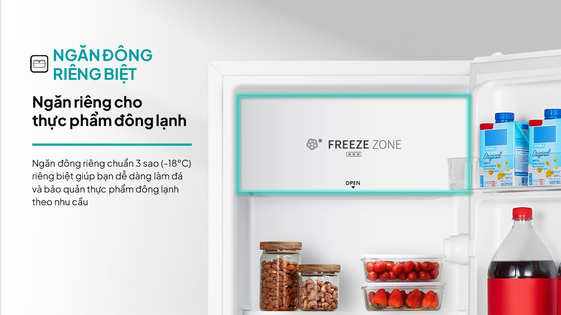 Tủ lạnh Hisense 82 lít RR106D4ESN có ngăn đông riêng biệt